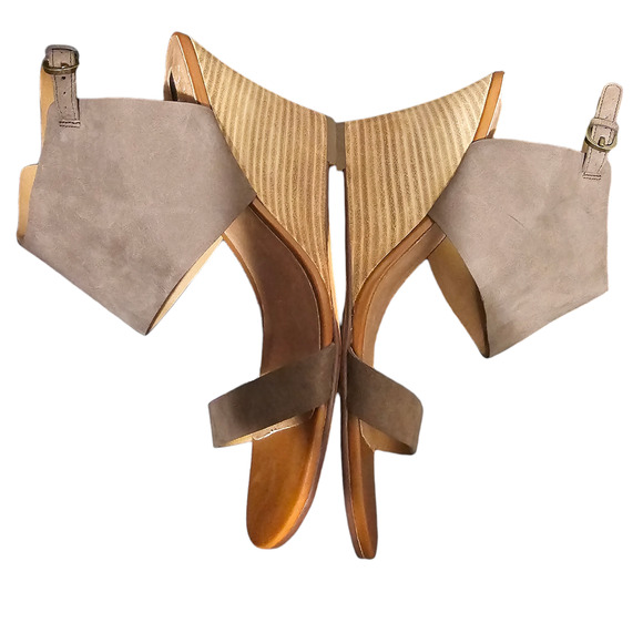 Halogen Clarette Brown Wedge Suede Slingback Sandal, Sz 10M - NWOT - Picture 7 of 9